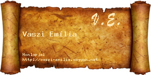 Vaszi Emília névjegykártya